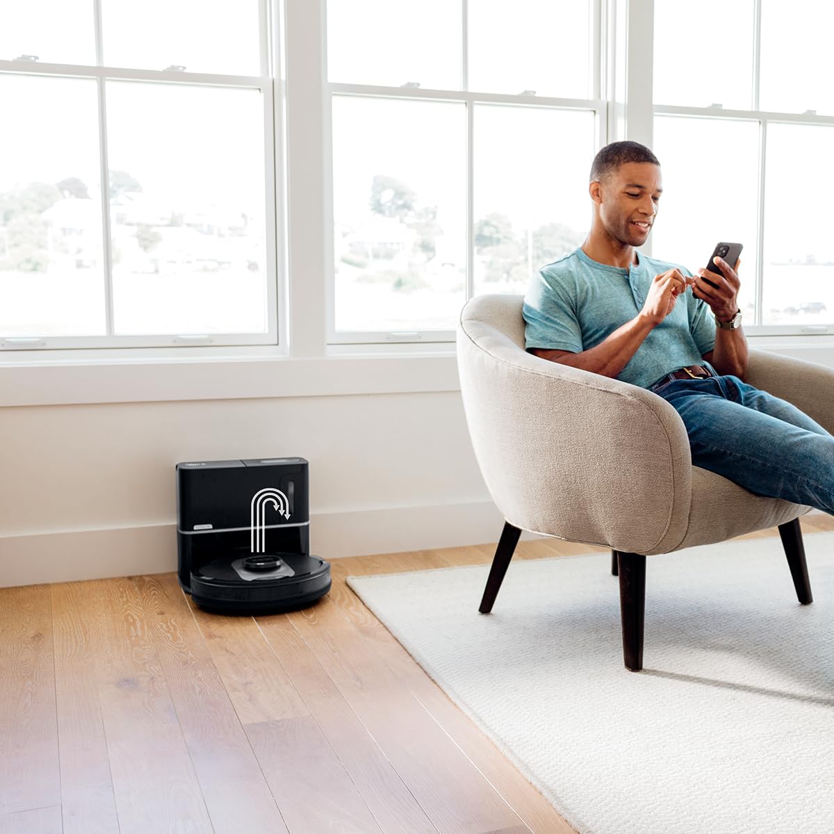 Shark UR2500SR AI Ultra Robot Vacuum with Self-Empty Base, 30-Day Bagless Capacity, LIDAR Navigation, Smart Mapping, Pet Hair Pickup, Alexa/WiFi Compatible, Black/Silver - Image 4