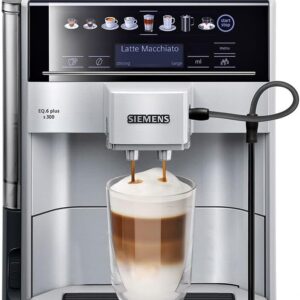 Siemens EQ 6 plus S300 TE653M11GB – Fully Automatic Bean-to-Cup Espresso Machine with Cappuccinatore & 10 One-Touch Beverages, 2 User Profiles (Titanium)