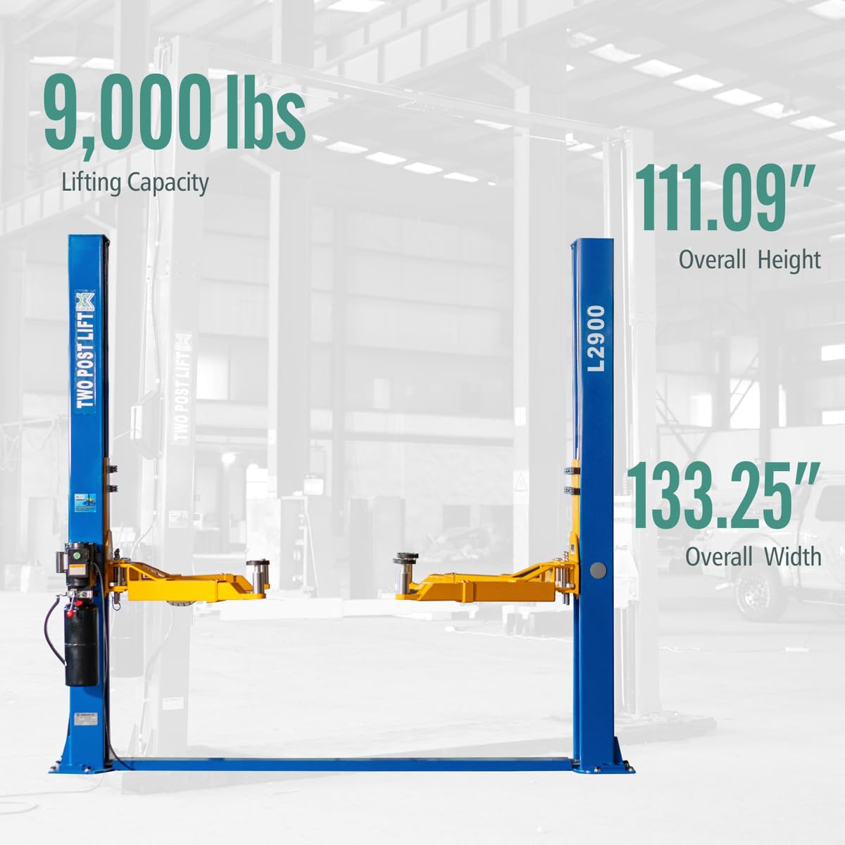 XK L1000 2-Post Car Lift – 10,000 lbs / 4,536 kg Capacity, 220V Auto Hydraulic Truck Hoist with 3-Year Parts Warranty - Image 23