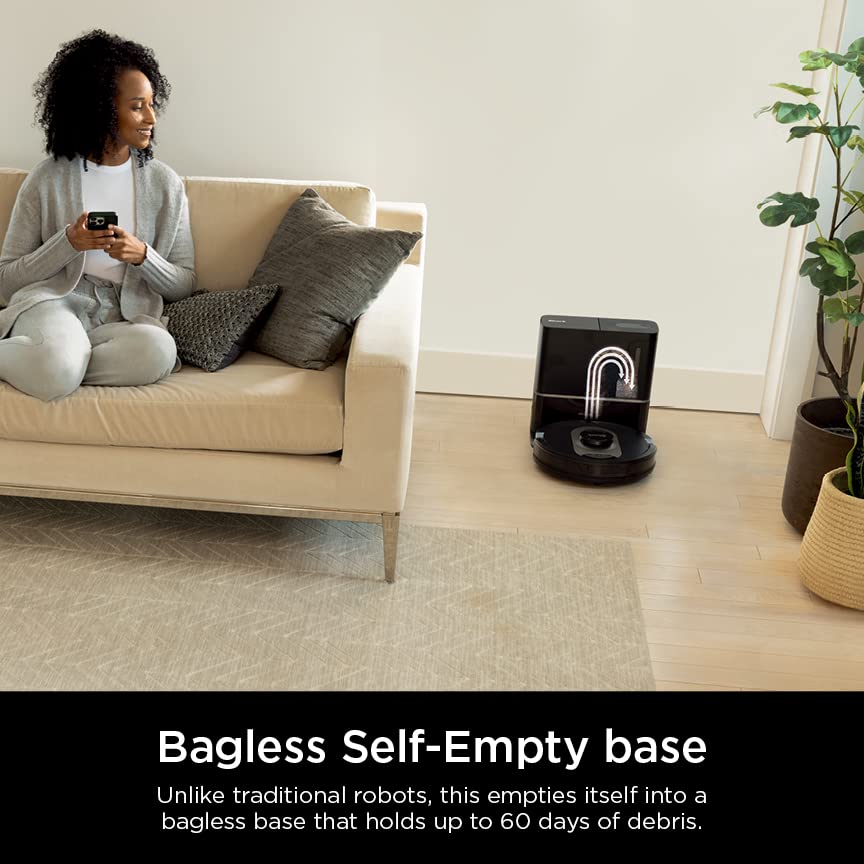 Shark UR2500SR AI Ultra Robot Vacuum with Self-Empty Base, 30-Day Bagless Capacity, LIDAR Navigation, Smart Mapping, Pet Hair Pickup, Alexa/WiFi Compatible, Black/Silver - Image 23