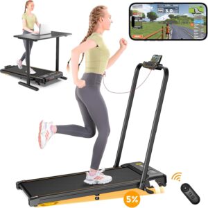 HiFast Under-Desk Walking Pad Treadmill – 0.6–7.6 MPH, 8% Incline, 300 lb Capacity, Foldable with Handle, Remote & App Control
