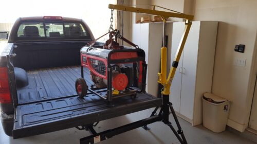 MAXXHAUL 70238 Hitch-Mounted Hydraulic Truck Crane – 1000 lb (454 kg) Capacity, Swivel Lift Arm, Adjustable Boom (500/750/1000 lb) photo review