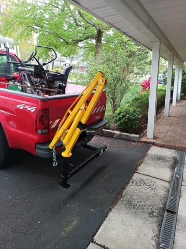 MAXXHAUL 70238 Hitch-Mounted Hydraulic Truck Crane – 1000 lb (454 kg) Capacity, Swivel Lift Arm, Adjustable Boom (500/750/1000 lb) photo review