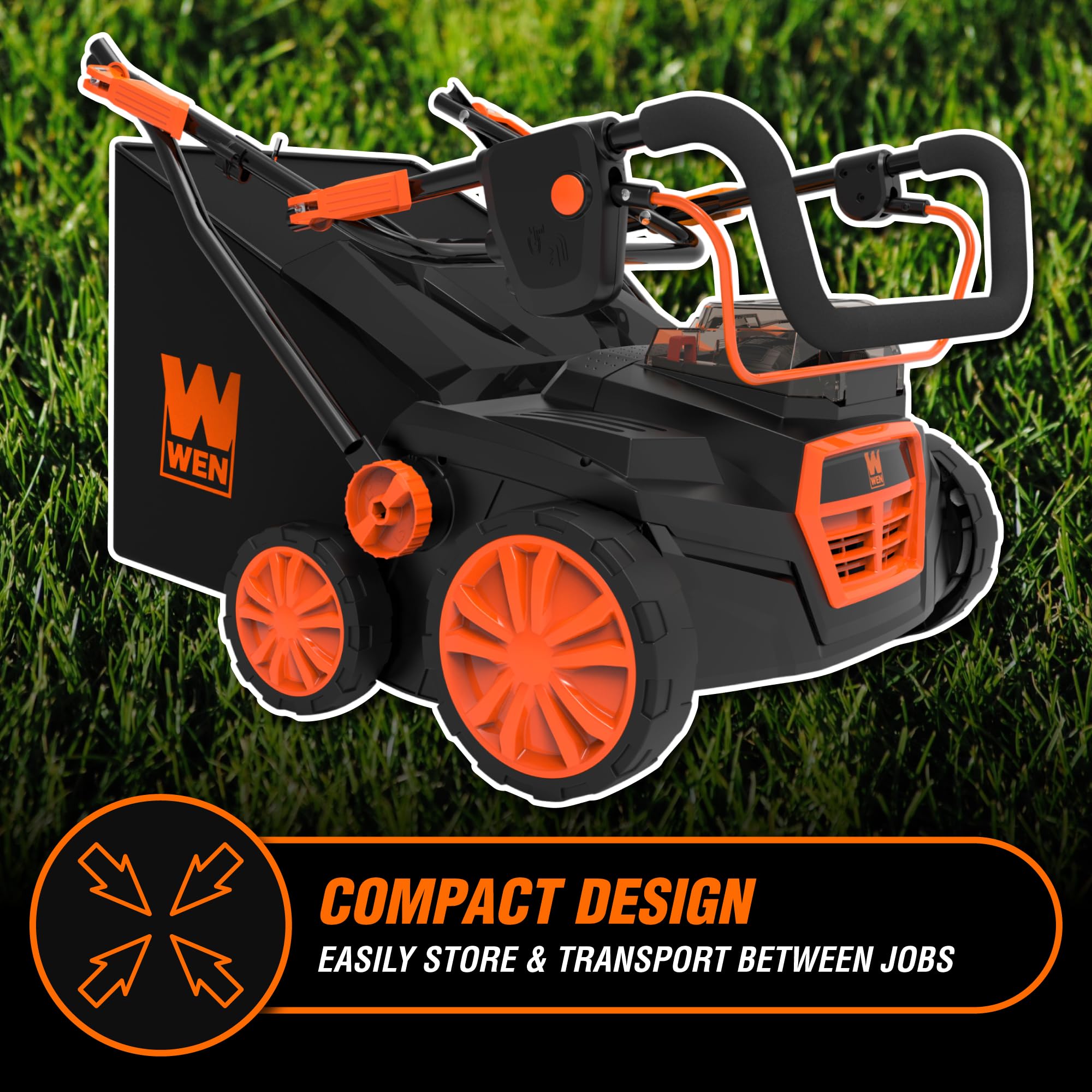 WEN 15″ (38 cm) 13-Amp Corded Dethatcher & Scarifier with 12-Gallon (45 L) Collection Bag – Model DT1315 - Image 22