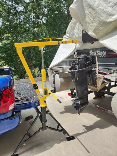 MAXXHAUL 70238 Hitch-Mounted Hydraulic Truck Crane – 1000 lb (454 kg) Capacity, Swivel Lift Arm, Adjustable Boom (500/750/1000 lb) photo review