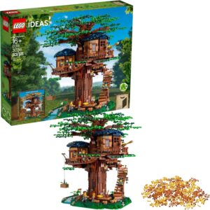 LEGO Ideas Tree House 21318 – Collectible Model Building Set for Adults & Teens, 3 Cabins with Interchangeable Leaves, Includes Minifigures, Nature Accessories & Bird Figure, 3036 Pieces