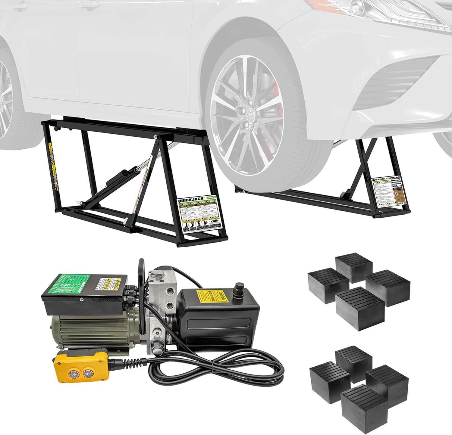 QuickJack 5000TL Portable Car Lift – 5,000 lb / 2,268 kg ALI Certified Capacity, 110V Power, 24" / 61 cm Lift Height, Low-Profile Design for Garage & Shop Use