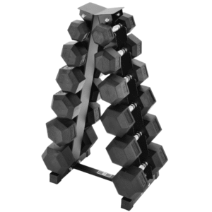 5kg-30kg Hex Dumbbell Set & 6-Tier Rack