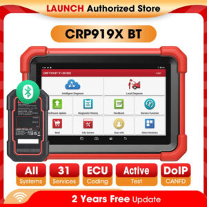 New LAUNCH X431 CRP919X BT OBD2 Scanner Automotive Diagnostic Tools Car CANFD DOIP ECU Coding Professional Scan Free Shipping Only In ElectoGb